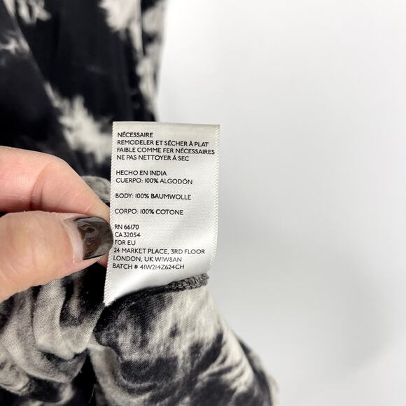 Urban Outfitters Medium Black Gray Tie Dye Keyhole Back Tank Top Dress Crew Neck - Picture 9 of 10